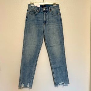 7 For All Mankind HW Cropped Straight Jeans NWT